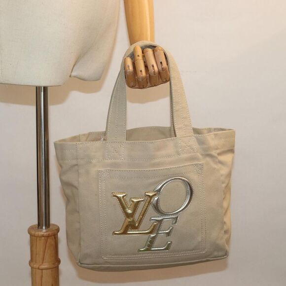 Louis Vuitton Love Tote Beige Canvas Handbag (Pre-Owned) - Picture 7 of 16